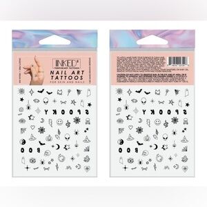 Inked temporary tattoos Nail Art Halloween